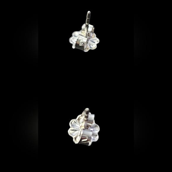 Rhinestone earrings, elegant drop style with Sterling Silver studs - Picture 4 of 6